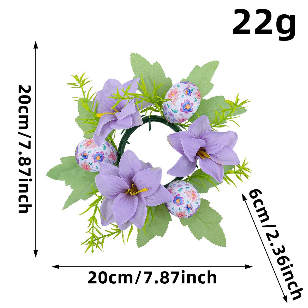 

Пасхальное яйцо подсвечник украшение гостиная обеденный стол имитация цветок свеча венок атмосфера украшение подсвечник реквизит Z1-12 purple flower