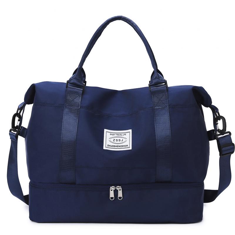 Portable Travel Bag with Large Capacity, Shoe Compartment, and Wet/Dry Separation for Swimming and Fitness