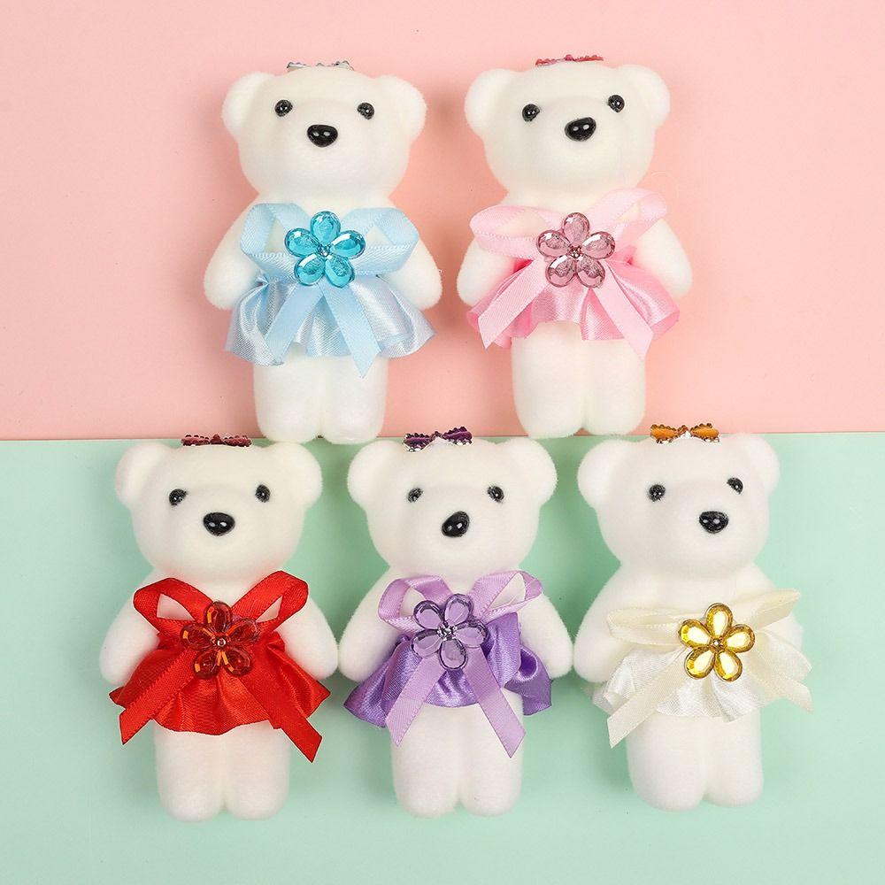 10Pcs/Set DIY Bouquet Decoration Bear Doll Cartoon Bear Doll Bouquet Decoration  Birthday