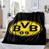 Borussia Dortmund Thema Bedruckte Decke - Perfekt für Sofa, Bett, Reisen & Outdoor-Nutzung | Maschinenwaschbar, Gemütlich & Langlebig.