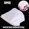5Pcs White Non-Woven Replacement Bags For Nail Art Dust Suction Collector