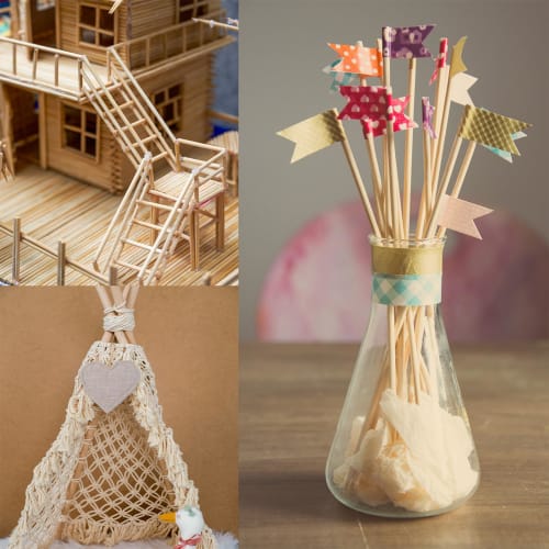 PATIKIL 5mm x 15cm Dowel Rods, 25pcs Unfinished Wooden Dowel Rods, Round Dowels, Hardwood Sticks for DIY Crafts and Home Decor