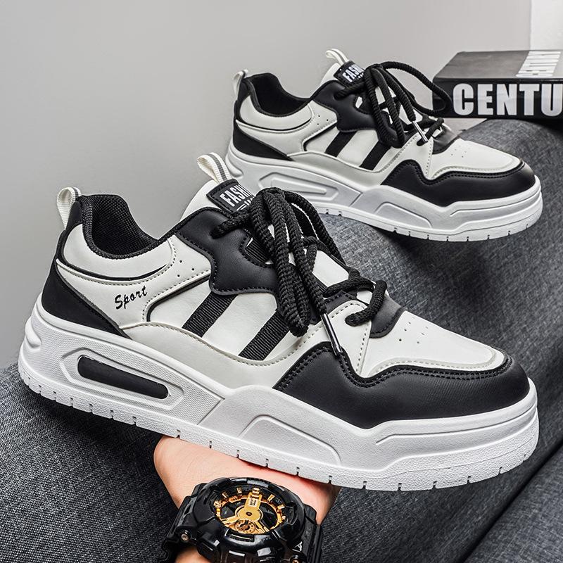 Mesh Shoes Summer New Men's Casual Trend Sports Shoes Student Breathable Running Shoes Thick Sole