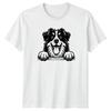 Happy Dog Paws Peeking Dogs Animals Unisexs Tee Unisexs TShirt Graphic Top