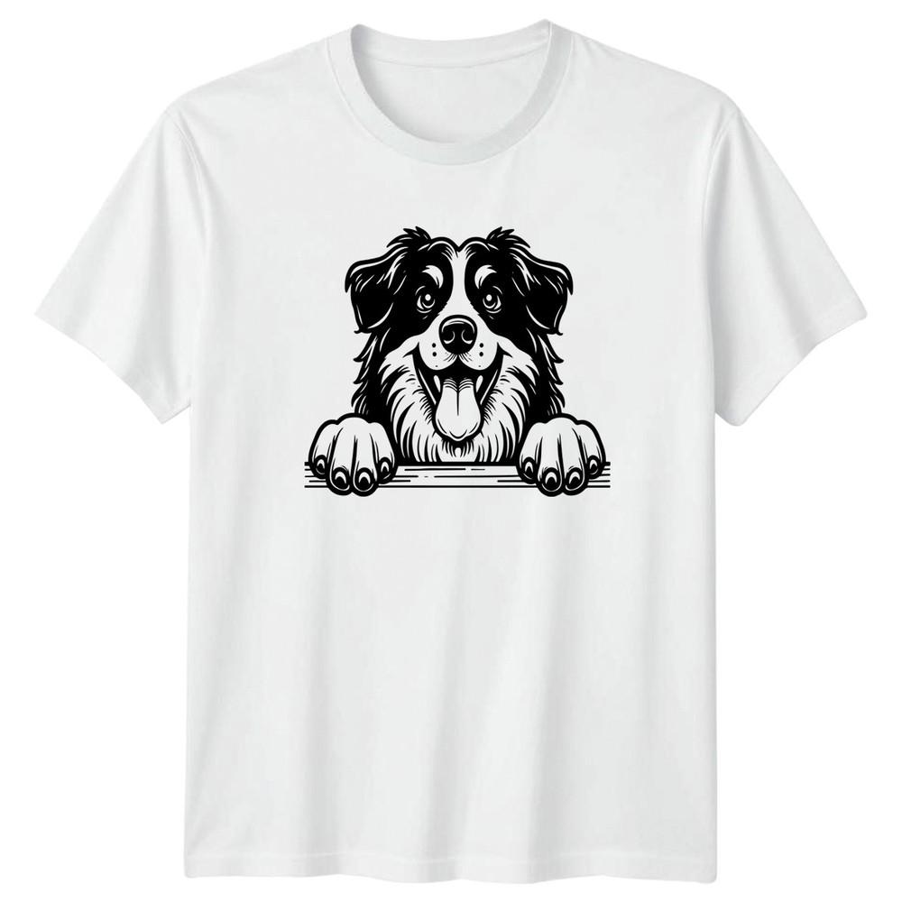 Happy Dog Paws Peeking Dogs Animals Unisexs Tee Unisexs TShirt Graphic Top S
