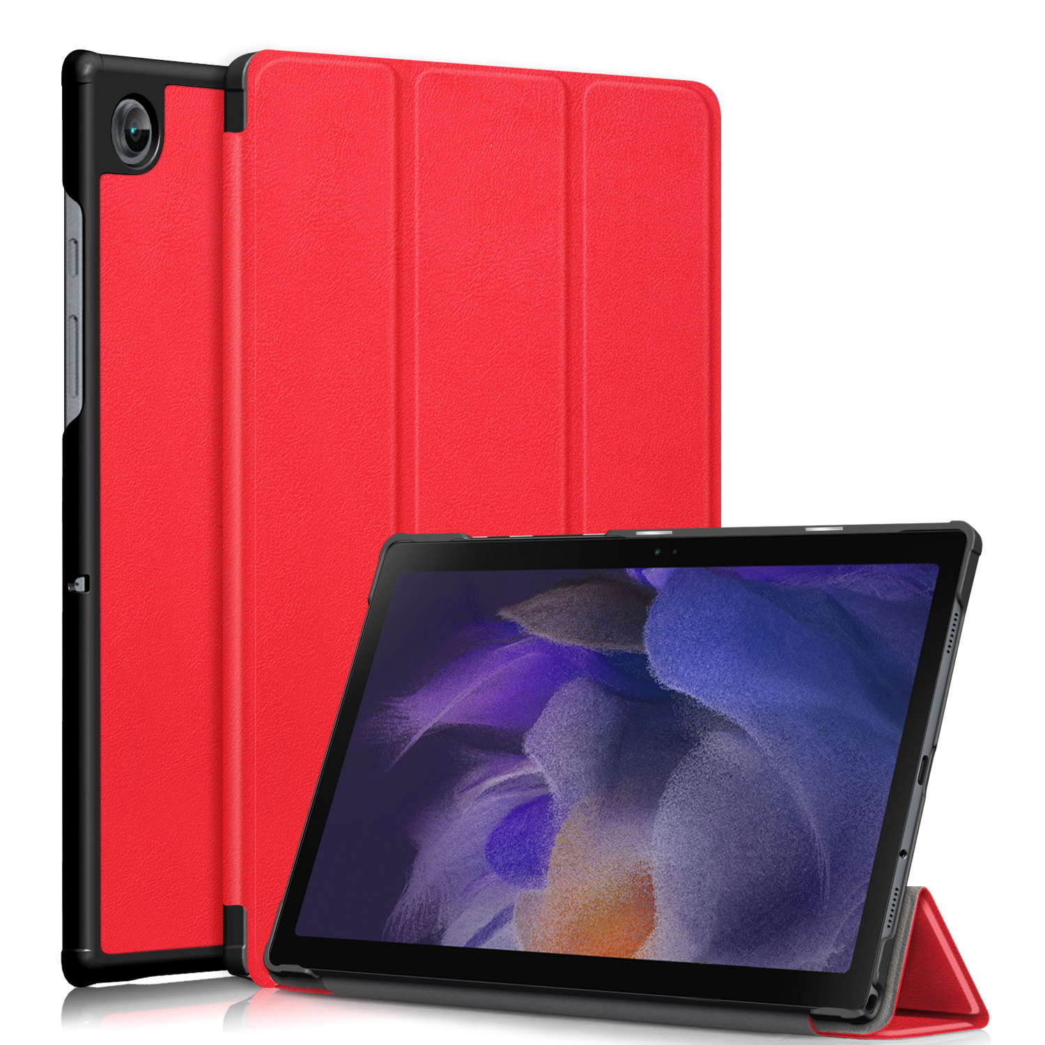 

Чохол для Samsung Galaxy Tab A8 2021 PU Flip Tri-Fold Magnetic PU Leather Stand Cover For Samsung Tab A8 10.5 SM-X200/SM-X205 Чохол для планшета Funda TAB A 2019 T290 T295 8in кадмій червоний колір
