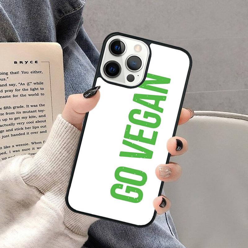 

Vegan Vegetarian Quotes Phone Case for iPhone 17 Air 16 16e 15 Plus for Apple 13 11 12 14 Pro Max Cover coque Shell iPhone 13