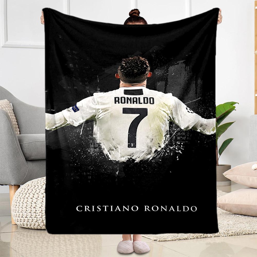 Ronaldo's Legacy Sports Blanket Durable Comfort Great for Seaside Picnics Office Chair Four Seasons Universal Stylish Decor Gifts For Family Or Friend