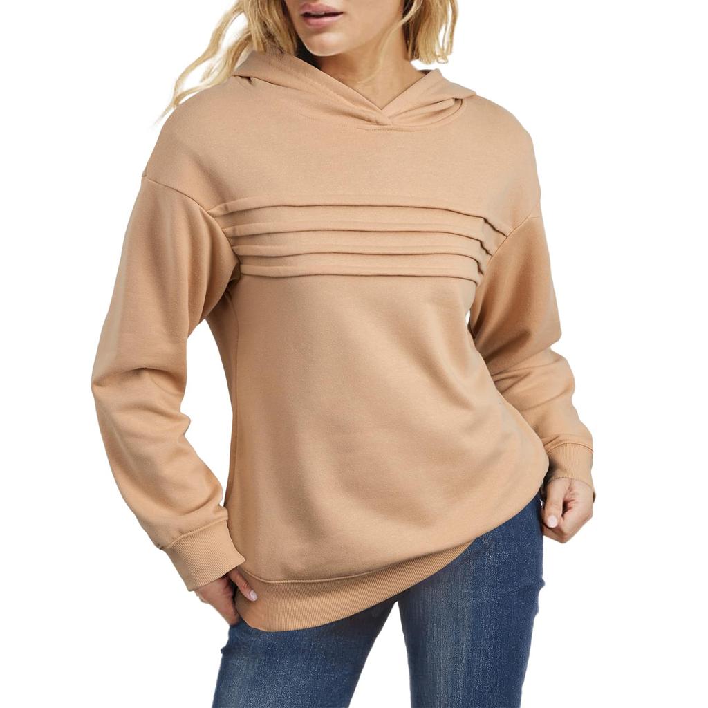 Women's Solid-color Fashionable Long-sleeved Top Hoodie