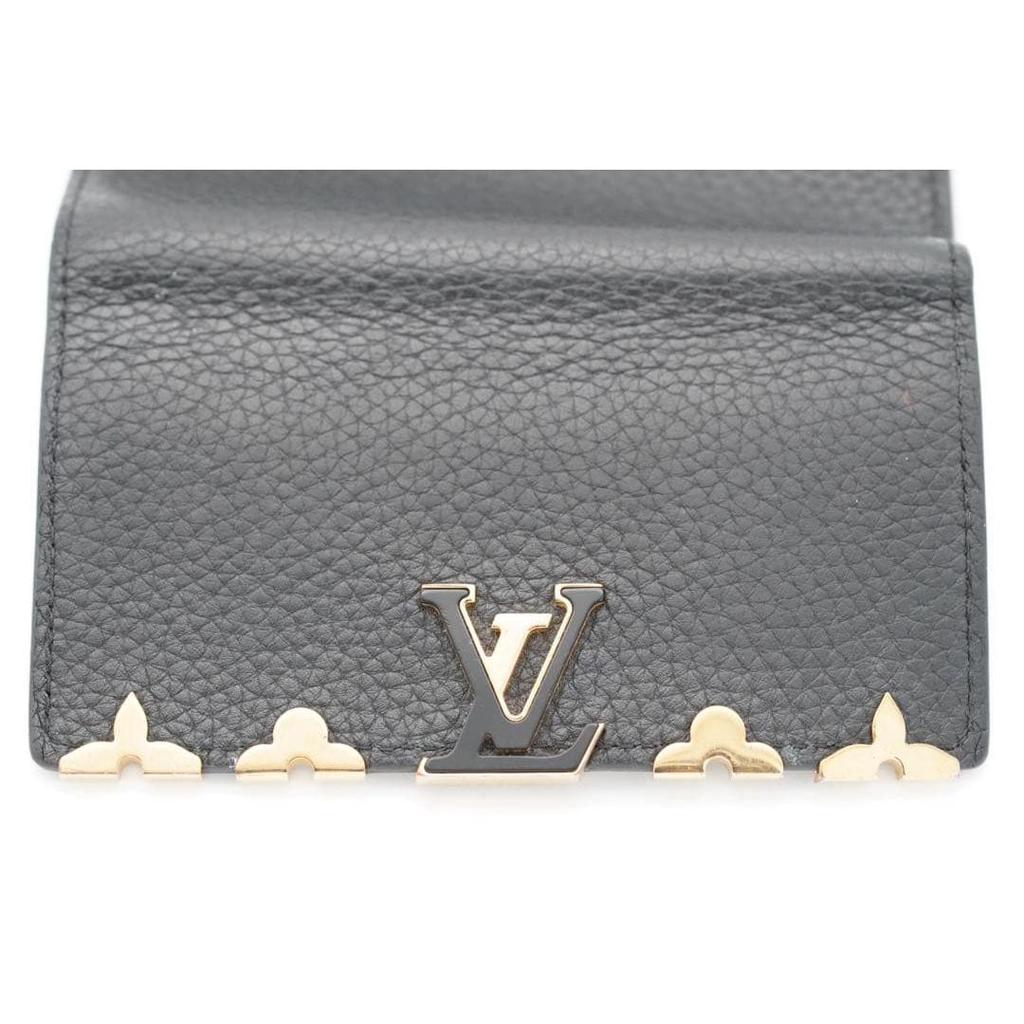 Used Louis Vuitton Capucines Noir Tri-fold Wallet