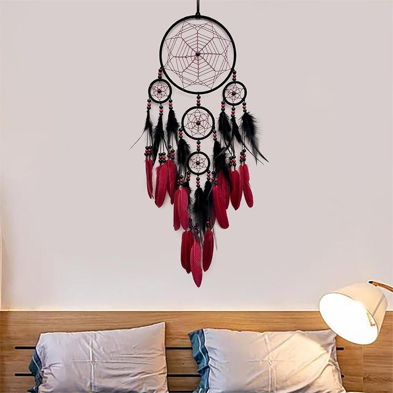 Handmade Round Dream Catcher Vintage Hanging Feather Dreamcatcher For Bedroom Wall Ornament Decor Premium Durable