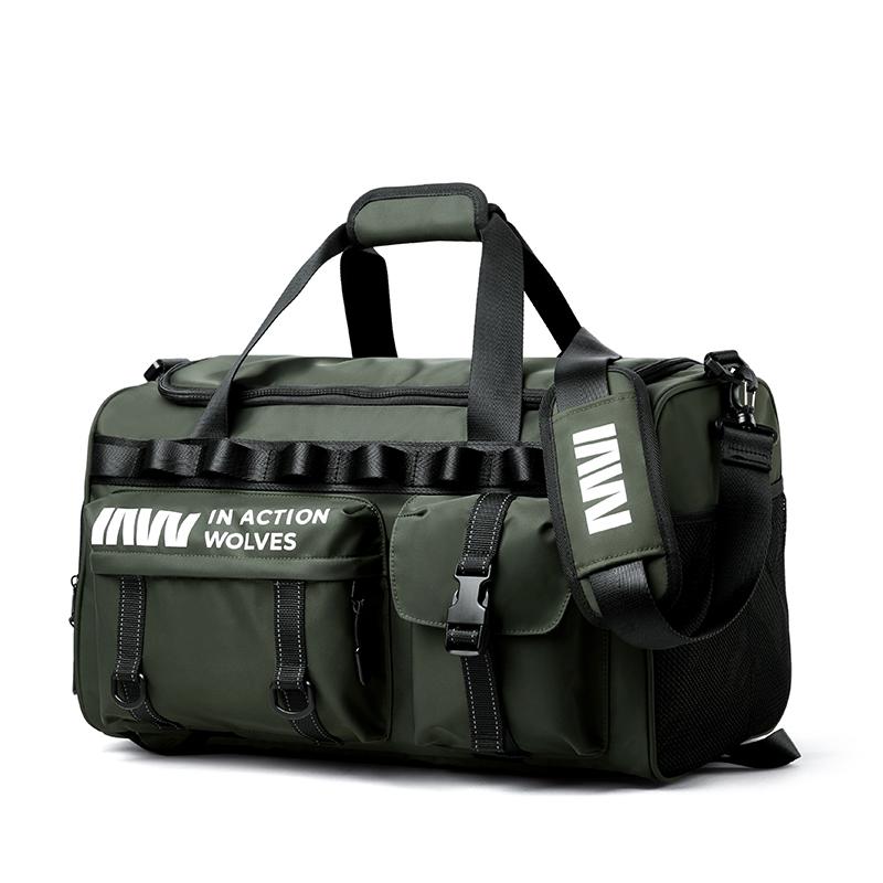 SEPTWOLVES Fabric Travel Gym Bags Regular Unisex Black/Jasper CA131414-5