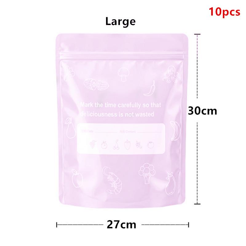 10 Pcs Aluminum Foil Storage Bags Freezer Sealed Organizers Food Packaging Reusable Pantry Odor-Proof Bag Kitchen Essential
