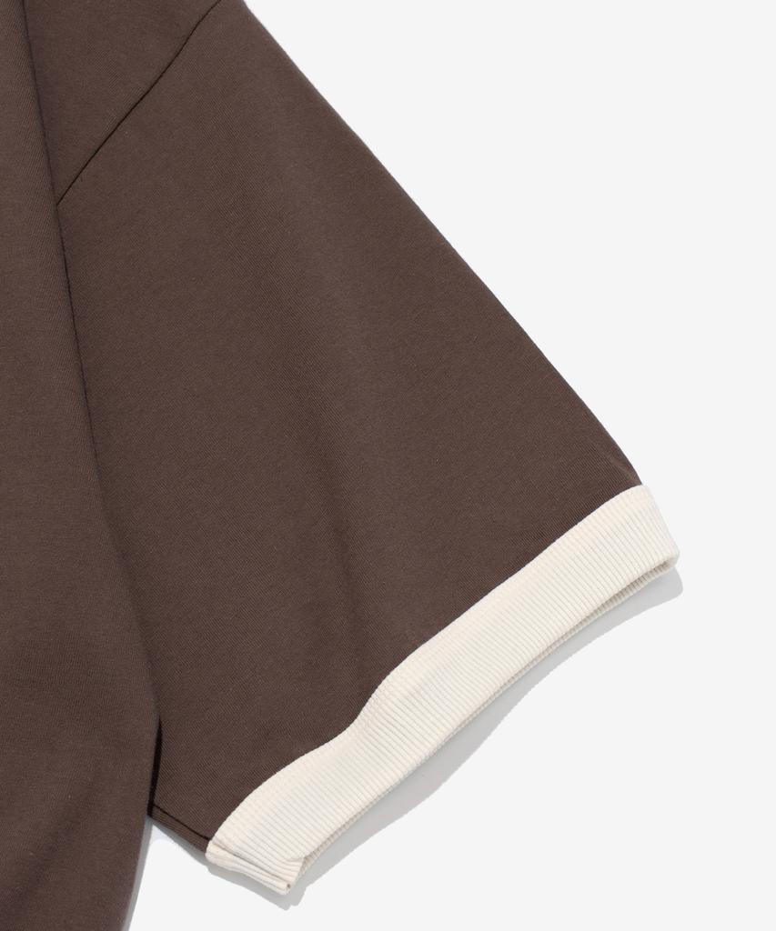 Cargo Bros Washed Heritage Garment Ringer T-Shirt (Brown)