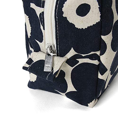 Marimekko Mini Unikko Vilja Pouch, Cotton/Dark Blue, 70530-851 [Parallel Import]