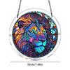 Jigsaw Puzzle Suncatcher Animal Pattern Art Ornaments 7.48 Inches Window Suncatcher For Home Living Room Window Outdoor Patio