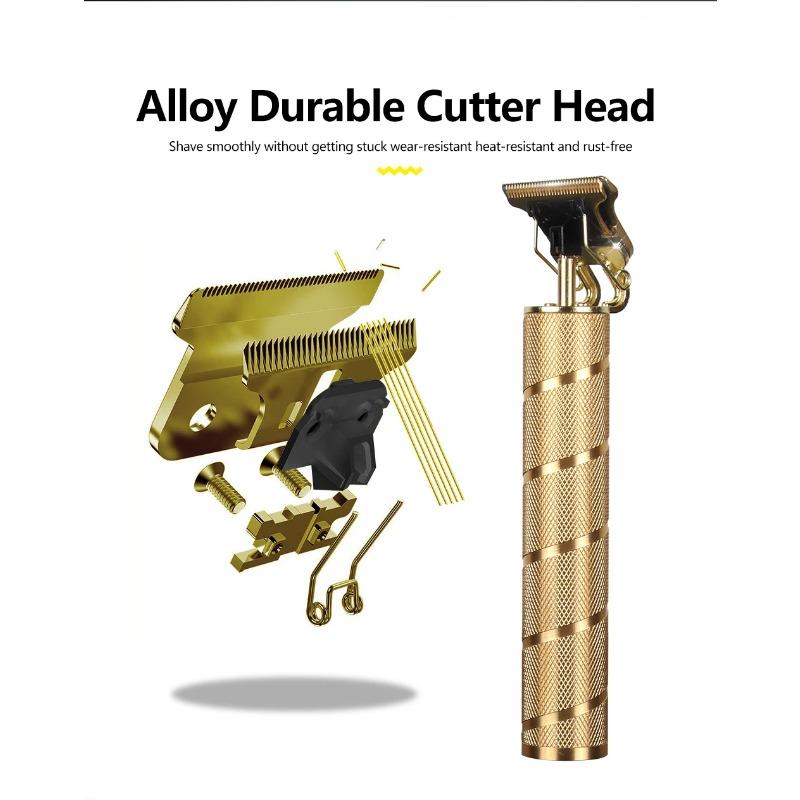 NEREZOVÁ OCEL Spirála Metal Vintage T9 elektrický zastřihovač vlasů Profesionální elektrický holicí strojek dobíjecí holičský zastřihovač