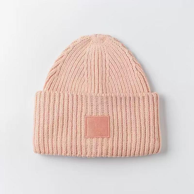 Classic Smiley Face Wool Knit Hat - Thickened, Unisex, European & American Style