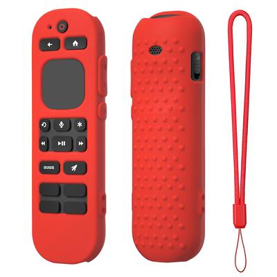 Silicone Remote Case Cover Anti Slip Protective Sleeve Skin with Lanyard Remote Control Case for Roku Voice Remote Pro (2nd Ed.)