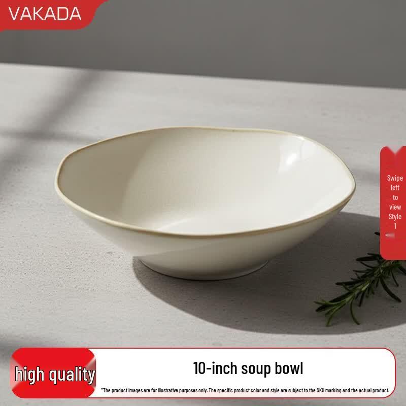 VAKADA 10-inch Ceramic Soup & Noodle Bowl