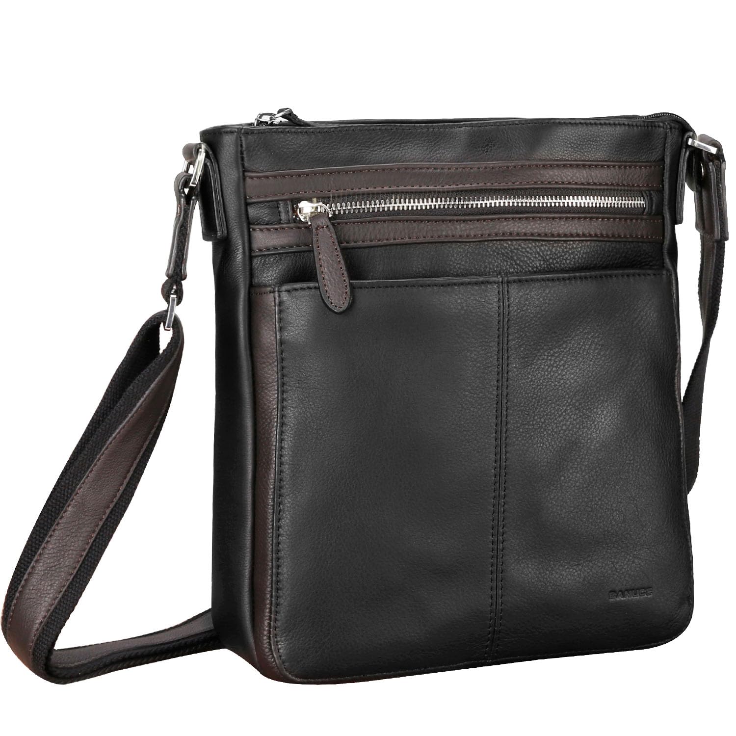 

Messenger Genuine Shoulder Crossbody iPad Black [Bannus] Bag, Мужская, Кожаная, Сумка, Маленькая, Легкая, Сумка, Деловая, 9.7 Хранение, чёрный