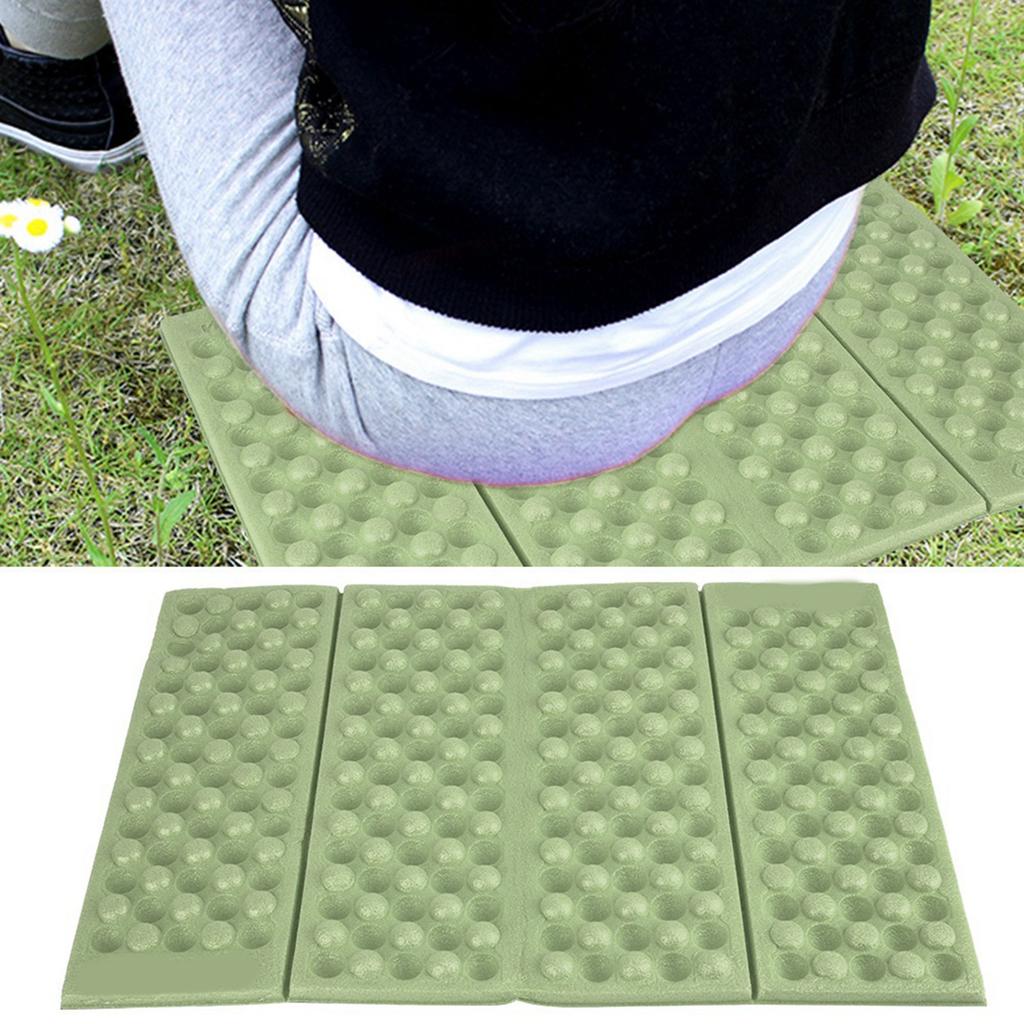 Outdoor Foam Waterproof Garden Cushion Seat Pad Camping Portable Folding Mat (Blue Black)