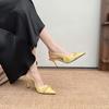 Summer new empty high heels are not tired of feet French bag head single shoes women's summer soft sole fashion pointed shoes children