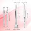 4pcs Sprinkles Tool for Cake Decorating, Jewelry Septum Earring Piercing Ball Bead Holder Screw On Grabber Tool Includes Claw Pen Pearl Grabber &
