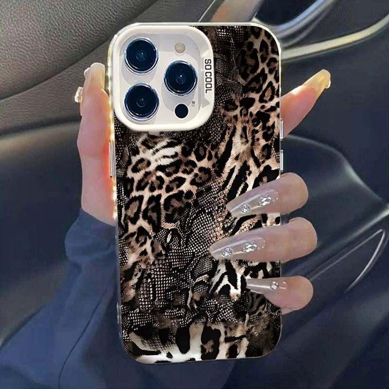 

Snake Skin Leopard Print Phone Case for Apple XS/78, 13, 14, 15, 16, 17 Pro Max - Premium & Trendy. iPhone 12 Pro Max