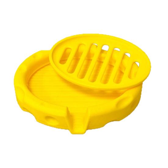 Soap Box, Cheese Shape with Removable Drain Layer, Quick Cleaning Anti-Slip Soap Holder, for Bathroom Countertop