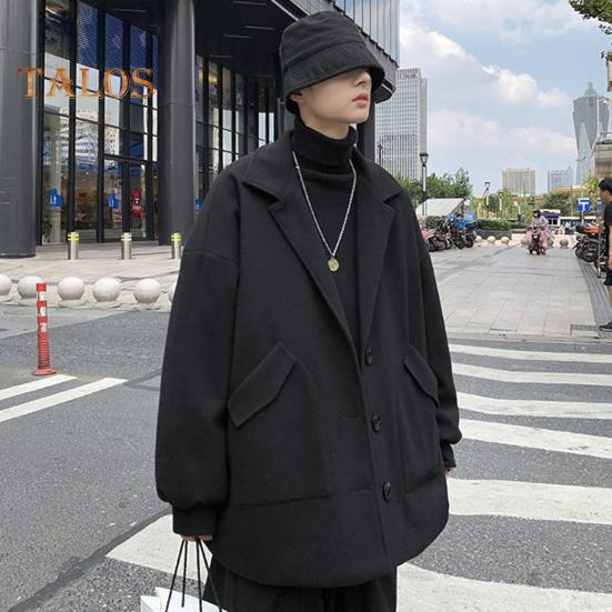 Мужское шерстяное пальто с лацканами — фото 10