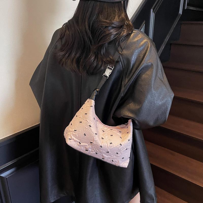 Foreign Style Polka Dot Summer New Small Square Bag Women's Bow Versatile Fashion Commuting Personality Casual Messenger Bag