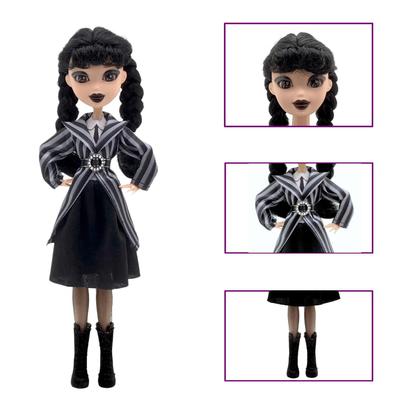 Adams Wednesday Doll In School Uniform Costume