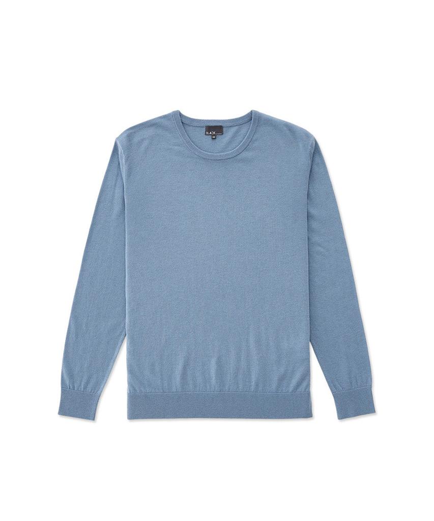 STCO [Black Label] Washable Round Wool Blend Knit Blue (Basic Fit)_Sktuz02Nsl