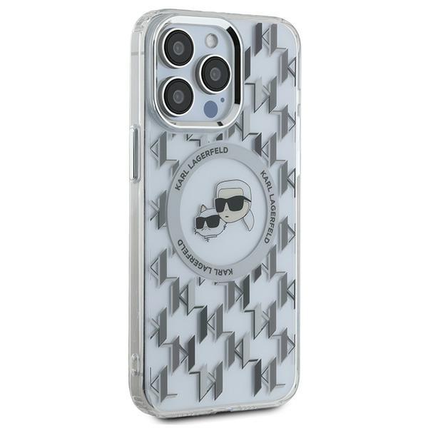 Karl Lagerfeld Klhmp15Lhmckmht Iphone 15Pro 6.1 Przezroczysty/Transparent Iml Monogram Karl&Choupette Head Magsafe