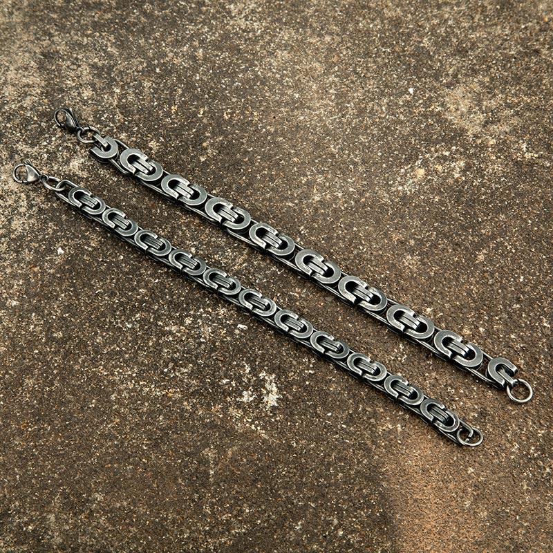 Vintage Armbänder Herren Edelstahl Curb Kubanische Kette Armreifen Modeschmuck Retro Armband Hand Zubehör Großhandel Geschenke