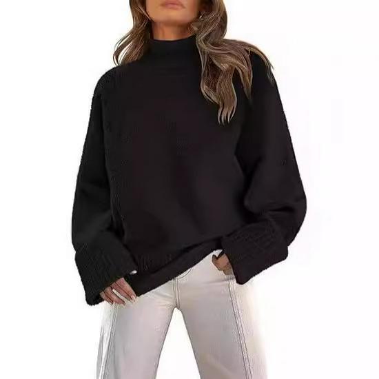 2024 Hot-Selling European & American Women's Autumn/Winter High Collar Plush Sweater Pullover