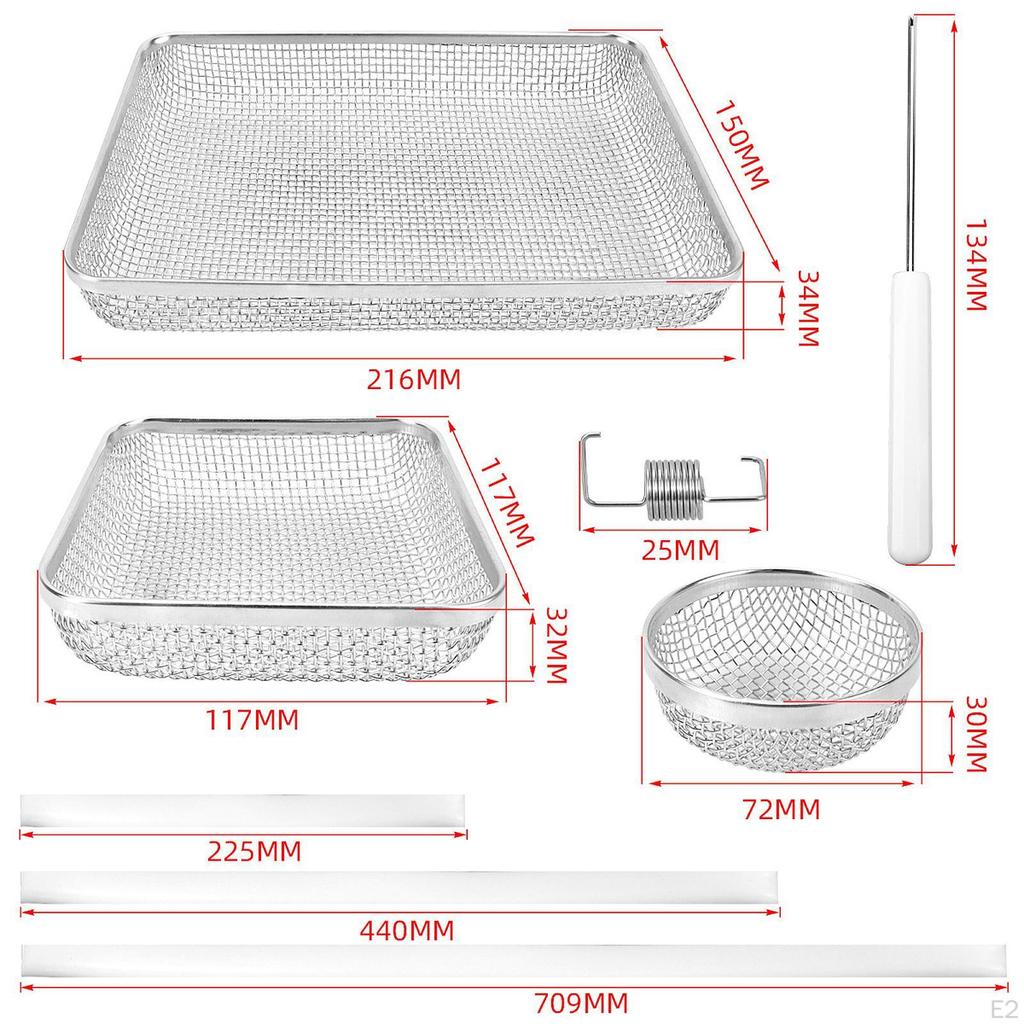 RV Furnace Vent Cover Stainless Steel Mesh Ventilation with Installation Tool Versatile Easy