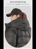 Unisex Black Gold Hooded Down and Velvet Cotton Jacket – Warm Autumn/Winter Coat