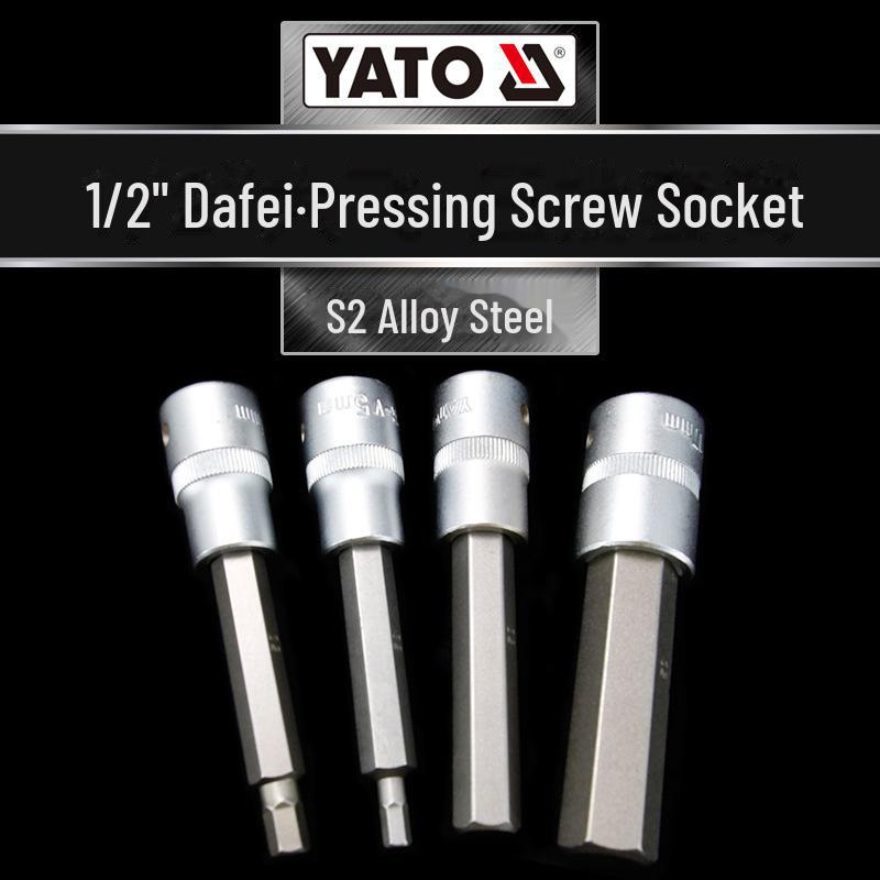 YATO Hex Socket Set: Long Hexagonal Electric Wrench Screwdriver Attachment