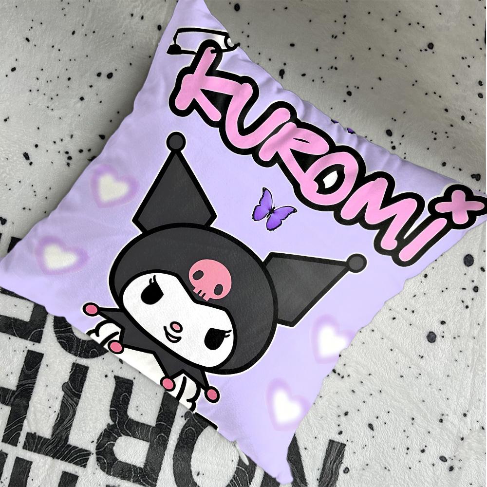 Kawaii KKuromi Pillowcase Cushion Cover x Ornamental Pillows Christmas Decoration  Personalized Gift Nordic Home