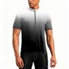 Herren Kurzarm Fahrradtrikot Atmungsaktiv Schnelltrocknendes Material Halber Reißverschluss Leichte Sportbekleidung für Outdoor-Sportarten