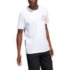adidas T Shirts Men's White Crew Neck Moderate Straight Fit IC8107