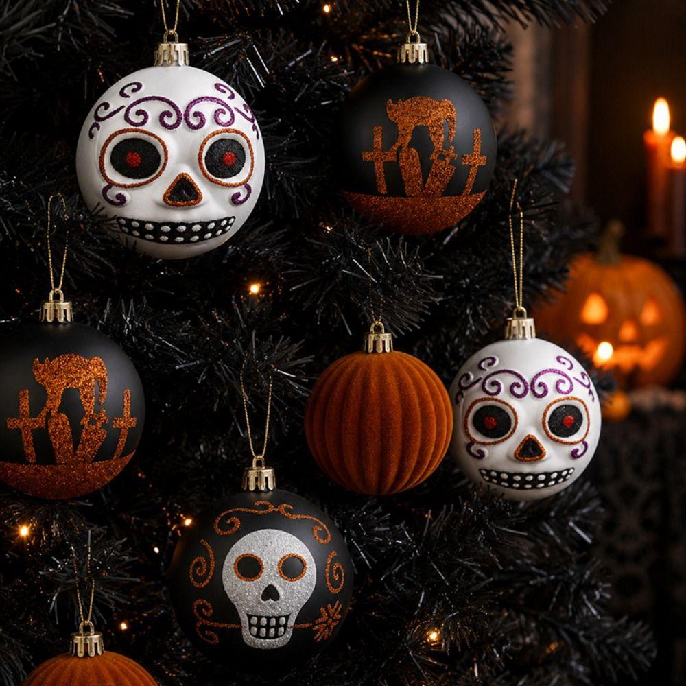 9Pcs/Set Creative Halloween Decoration Pendant 8cm Halloween Ball Ornament Home Decoration