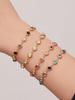 Elegantes Armband- und Halskettenset aus 5A-Zirkonia-Edelstahl mit farbigen Diamantquasten-Ohrringen