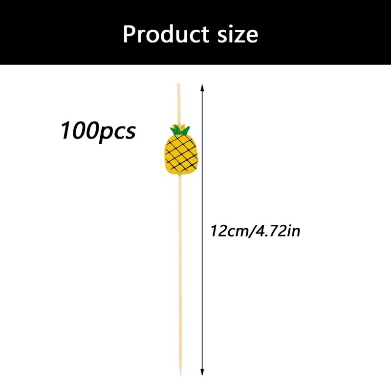 100 Count User Friendly Bamboos Skewers 12Cm Smooth Finishes Food Picks Dessert Serving Picks For Catering And Home