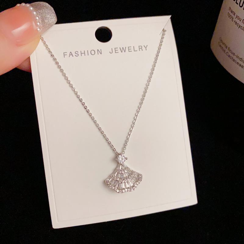 S925 Silver Zirconium Fan-Shaped Earrings: Elegant, Versatile, Exquisite Design with Super Flash for Women.