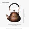Pear Shaped Red Copper Teapot, Handmade Hammered Copper Teakettle, Around the Stove Boiling Tea Pot, Kung Fu Health Tea Set,1.5L