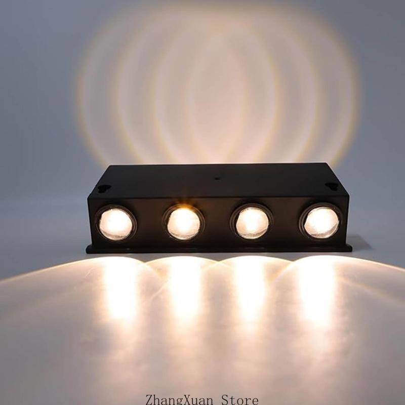 3XUF LED Wall Washer Adjustable Color Setings Solar Deck Lighting Waterproof Perfect for Outdoor Use Garden and Pool Areas