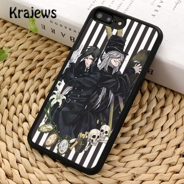 Krajews Black Butler Kuroshitsuji Anime Pouzdro na telefon pro iPhone 14 5 SE 6s 7 8 plus X XR XS 11 12 13 pro max Samsung S21 S22 ultra
